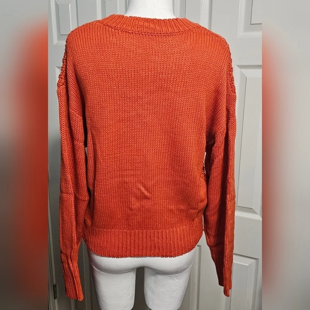 New Casual Crew Neck Cable Knit Academia Pullover Sweater Sz Small - Picture 5 of 6
